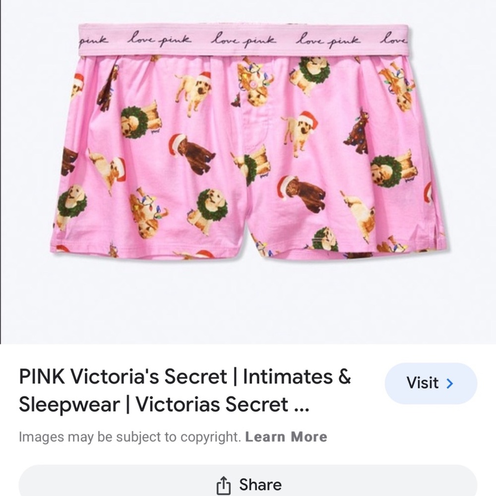 Christmas pink dog shorts